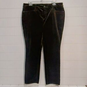 Talbots  Women's 14P Simply Flattering Corduroy 5-Pocket Pants Black Straight